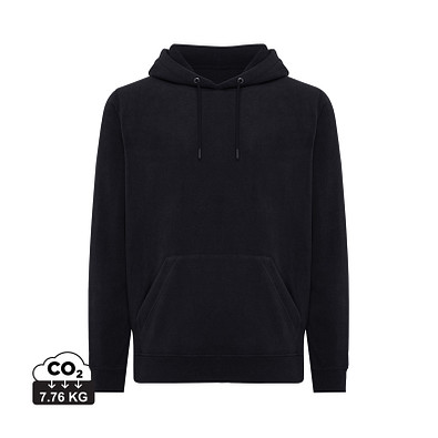 Iqoniq Trivor Mikrofleece-Kapuzenjacke aus recyc. Polyester, schwarz, M