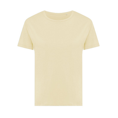 Iqoniq Yala Damen T-Shirt aus recycelter Baumwolle, cream yellow, L
