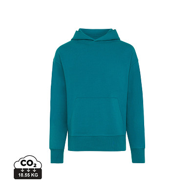 Iqoniq Yoho Relax-Hoodie aus recycelter Baumwolle, verdigris, S