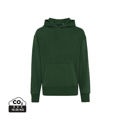 Iqoniq Yoho Relax-Hoodie aus recycelter Baumwolle, waldgrün, S