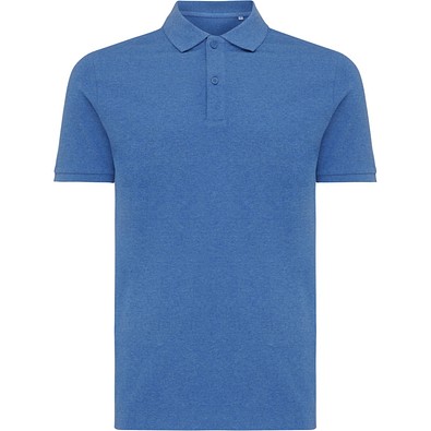 IQONIQ Yosemite Piqué-Poloshirt aus recycelter Baumwolle, heather blue, XXS