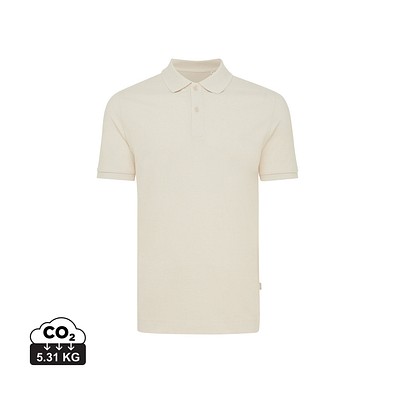 Iqoniq Yosemite Piqué-Poloshirt aus recycelter Baumwolle, natural raw, XXXL