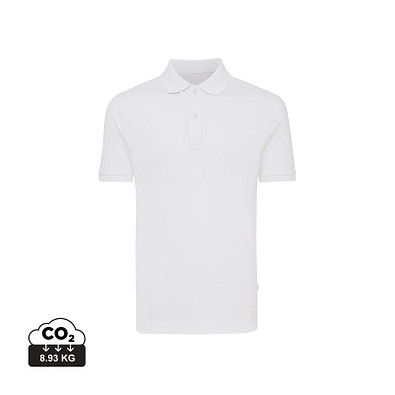 Iqoniq Yosemite Piqué-Poloshirt aus recycelter Baumwolle, weiß, XS