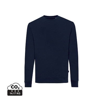 Iqoniq Zion Rundhals-Sweater aus recycelter Baumwolle, navy blau