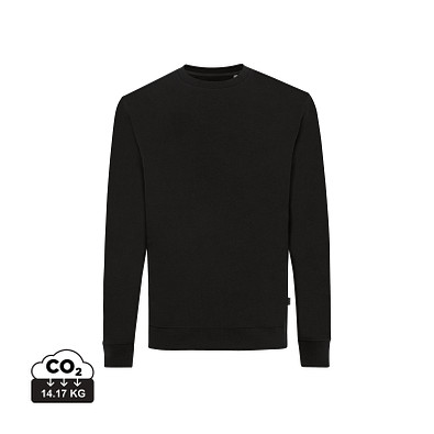 Iqoniq Zion Rundhals-Sweater aus recycelter Baumwolle, schwarz, XXL