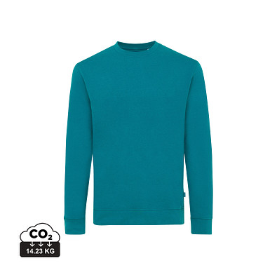 Iqoniq Zion Rundhals-Sweater aus recycelter Baumwolle, verdigris, M