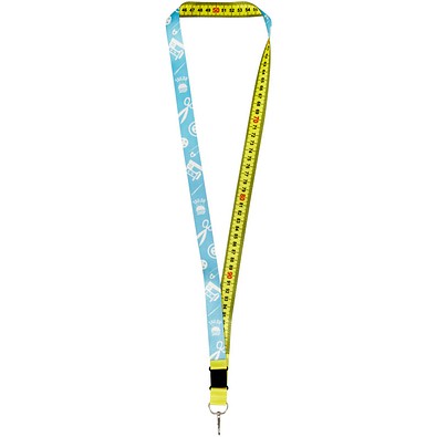 Isla 1-Meter-Lanyard mit Sublimation mit Sicherheitsverschluss, gelb