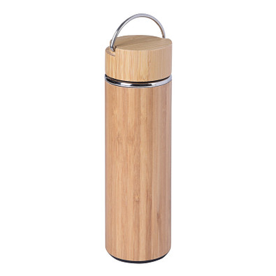 Isolierkanne BAMBOO HOT, braun, silber
