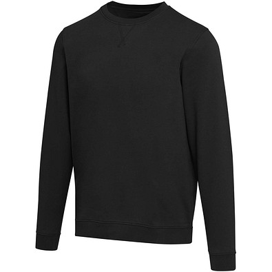 Jasper 280 g/m² Pullover mit Rundhalsausschnitt aus recycelter Bio Baumwolle (OCS), unisex, schwarz, M