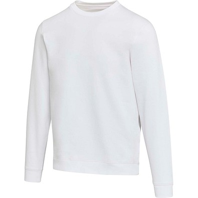 Jasper 280 g/m² Pullover mit Rundhalsausschnitt aus recycelter Bio Baumwolle (OCS), unisex, weiss, M