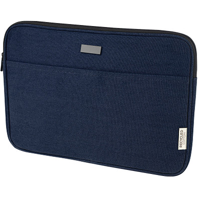 Joey 14 Zoll Laptophülle aus GRS recyceltem Canvas 2 L, navy