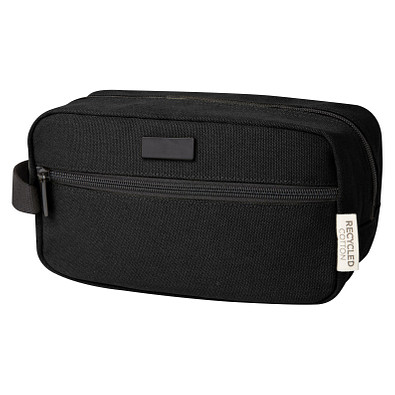 Joey Kosmetiktasche aus GRS recyceltem Canvas 3,5 L, schwarz