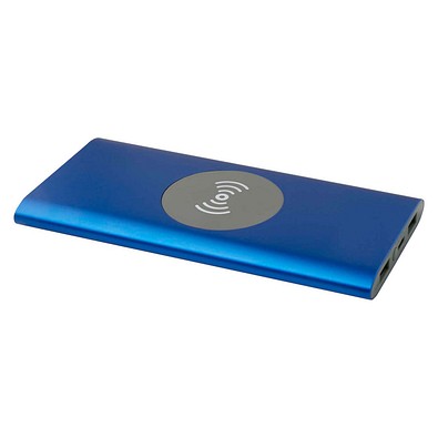 Juice 8000 mAh Typ-C kabellose Powerbank aus recyceltem Aluminium, royalblau