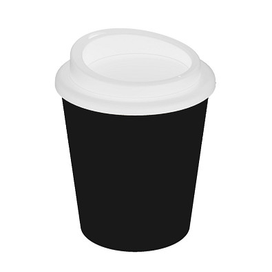 Kaffeebecher Premium small, 250 ml, weiß/schwarz