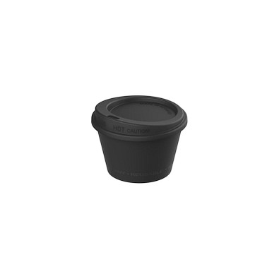 Kaffeebecher ToGo mit Deckel, 100 ml, schlichtes schwarz