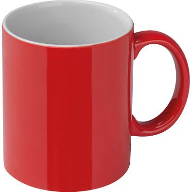 Kaffeetasse aus Keramik , 300 ml, rot