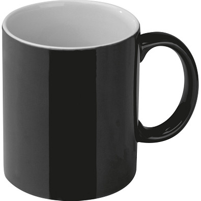 Kaffeetasse aus Keramik , 300 ml, schwarz