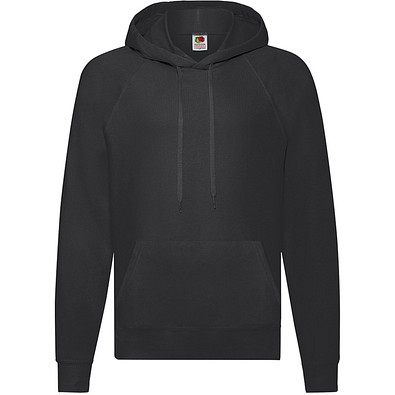 Kapuzen-Sweatshirt Lightweight Hooded S Unisex, M, SCHWARZ