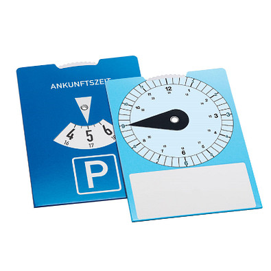 Kartonparkscheibe Pendler, Deutschland / Österreich, blau/hellblau