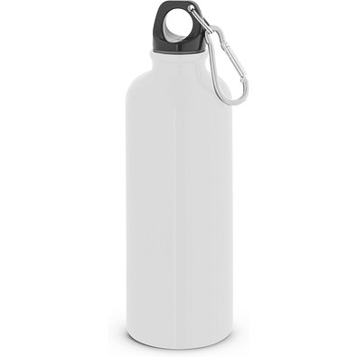 KELCE. Edelstahlflasche mit einwandiger Ausführung und Karabiner, 550 ml, Weiß
