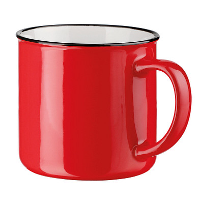 Keramiktasse Camper, 360 ml, rot