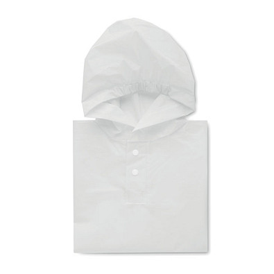 Kinder-Regenmantel PEVA PONCHIE, Weiß