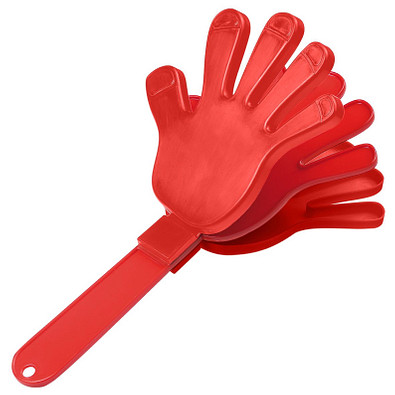 Klapper Hand einfarbig, standard-rot