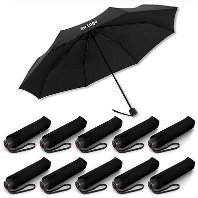 10 Knirps® Regenschirme inkl. 1-fbg. Druck - A.050 Medium Manual im Spar-Preis, black