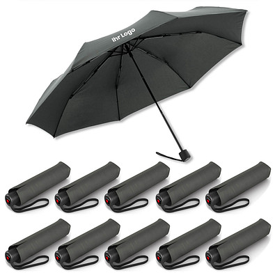 10 Knirps® Regenschirme inkl. 1-fbg. Druck - A.050 Medium Manual im Spar-Preis, dark grey