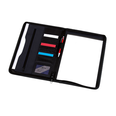 Konferenzmappe AVANTI ZIP im DIN-A4-Format,blau, schwarz