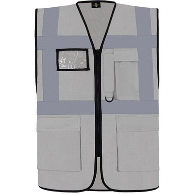 Korntex® Comfort Warnweste Hamburg, Multifunktional, M, Aschgrau