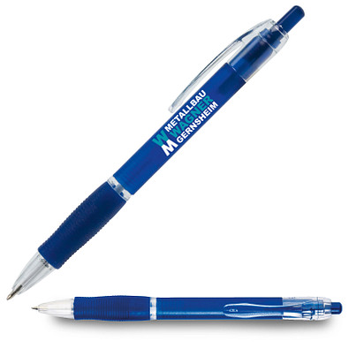 BIC® Kugelschreiber Clic Pen, blaue Mine, blau-frosted