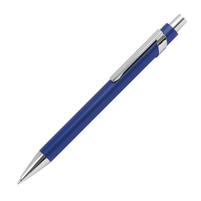 Druckkugelschreiber aus Metall, blaue Mine, blau Druckkugelschreiber aus Metall, blaue Mine, blau