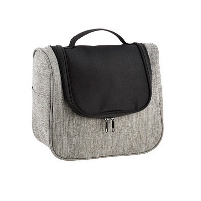 Kulturtasche Trendy, grau/schwarz