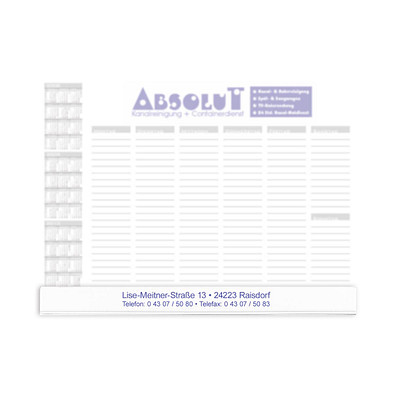 Kunststoff-Fußleiste für Schreibunterlage, weiß