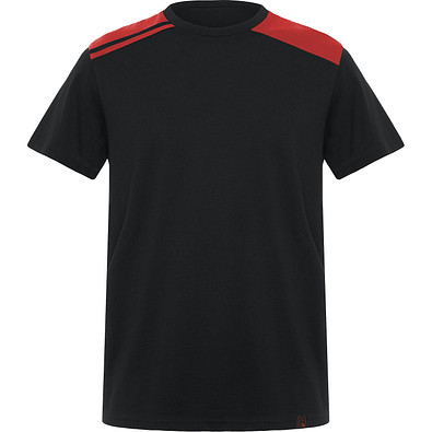Kurzärmeliges T-Shirt Expedition in kombinierten Farben EXPEDITION, L, schwarz/rot