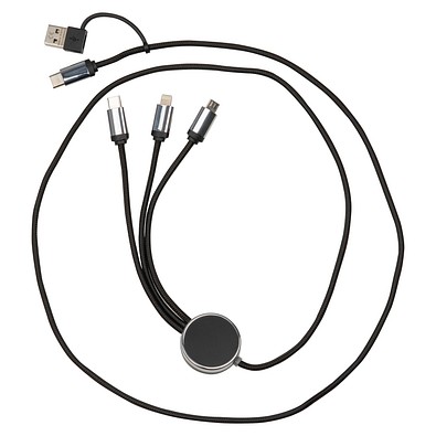 Ladekabel mit Leuchtfunktion , schwarz