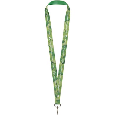Lana Sublimation Lanyard aus recyceltem PET Kunststoff, weiss, 20mm