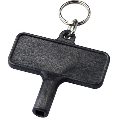 Largo Kunststoff Heizkörperschlüssel mit Schlüsselanhänger, schwarz