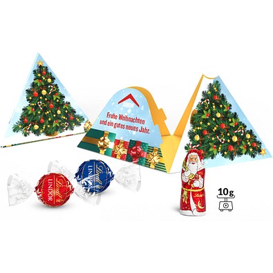 Lindt Xmas Pyramide, inkl. Druck einseitig
