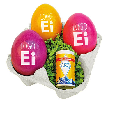 LogoEi 3er +  Salz - Weiß - bunt sortiert