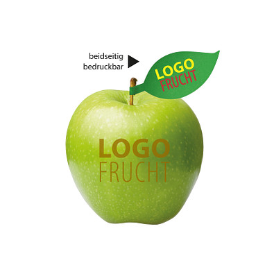 LogoFrucht Apfel grün - Hazelnut + Apfelblatt