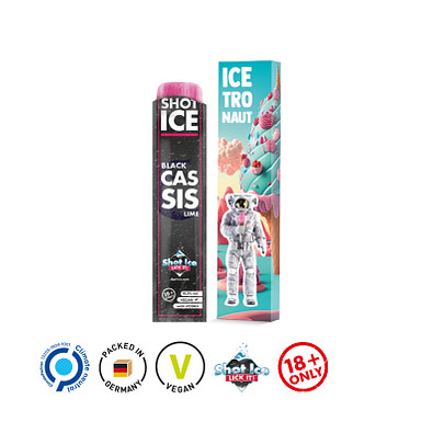 Long Box Shot Ice, Black Cassis Lime, inkl. Druck