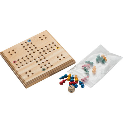 LUDO Spiel aus Holz, braun
