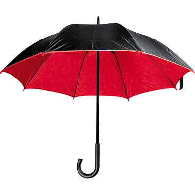 Luxuriöser Regenschirm mit doppelter Bespannung aus Polyester, rot