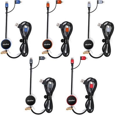 MagCable 5in1 LED long NFC, Rot