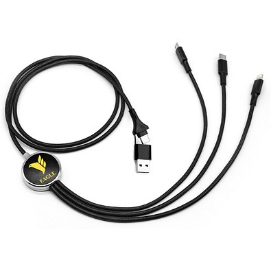 MagCable 5in1 LED long easy , Schwarz
