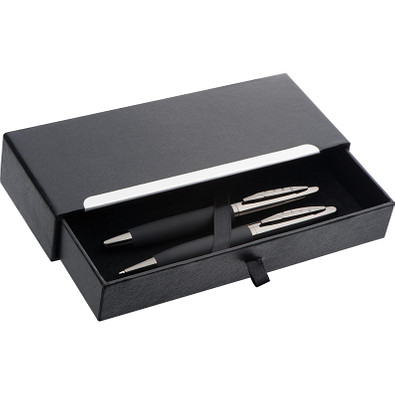 Mark Twain Metall-Schreibset, schwarz