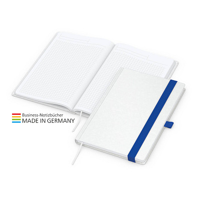 Geiger-Notes Match-Book Creme Bestseller Notizbuch Natura A5, inkl. Druck, mittelblau