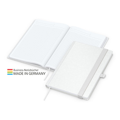 Geiger-Notes Match-Book White Bestseller Notizbuch A4 Natura, inkl. Druck, weiß